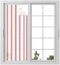 Window Privacy Film Frosted, Pink Red Striped Static Cling Door Window Covering, Farmhouse Vertical Stripes Geometric UV Blocking Windows Film for Office, Hotel, Bedroom, 29.5 x 78.7 Inches by Unknown