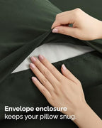 Cal King 6 Piece Bed Sheet Set - Breathable & Cooling Sheets - Forest Green - Image 5