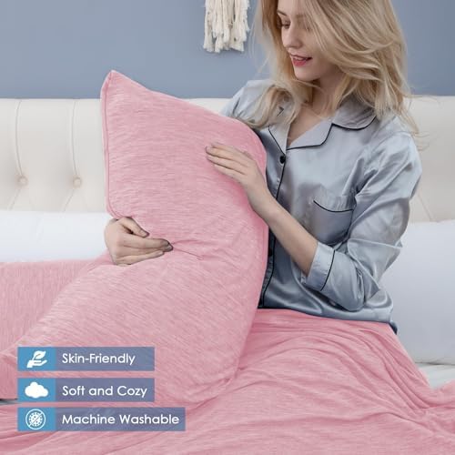 CHOSHOME Cooling Pillow Cases Zipper Pillow Covers Q-Max > 0.45 Zippered Pillowcases for Hot Sleepers, Soft, Breathable, Skin-Friendly, 4 Pack (Queen, 20"x30", Pink) - Image 6