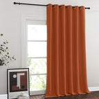 NICETOWN Burnt Orange Blackout Curtain for Sliding Door, Grommet Patio Door Curtain Wide Window Treatment Privacy Thermal Curtain for Bedroom/Living Room (1 Panel, W80 x L95) - Image 2