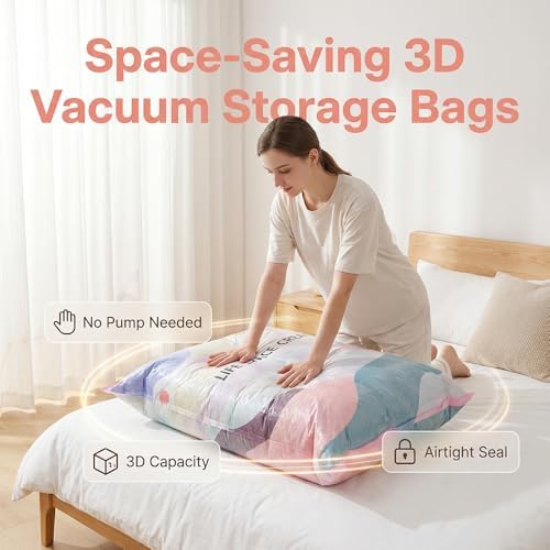 No-Pump Vacuum Storage Bags, 2026 New 3D Vacuum Storage Bags, Portable Large Clothes Compression Bags for Household Use, Convenient Cube Storage Bag for Clothes, Comforters, Blankets (5, 31.5*39.4in) - Image 3