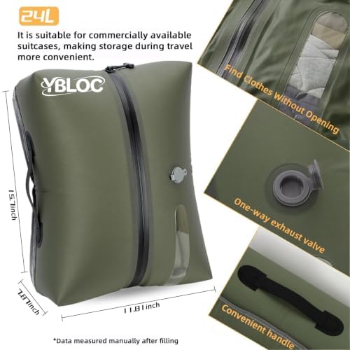 YBLOC Vacuum Bags for Travel, 1 Pack 24L Space Saver Compression Bag - Image 4