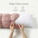 Pat. Pend. Segmented Body Pillow for Side Sleepers, 47 Inch, Pink - Image 6