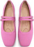 Womens Woven Ballet Flats, Foldable Mary Jane Shoes for Casual Wear by putaomaShoes