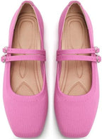 Womens Woven Ballet Flats, Foldable Mary Jane Shoes for Casual Wear by putaomaShoes