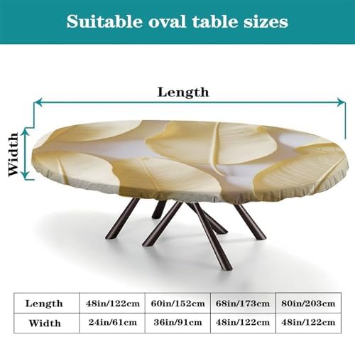 Oval Table Protector, Plaid Pattern Printed on Fitted Oval Tablecloth, for Outdoor Travel Picnics BBQs Beach Parties, Fits for 42" x 60" Oval Tables - Image 4