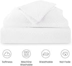 Love's cabin Twin Quilt Set White Bedspreads - Soft Bed Summer Lightweight Bedspread Comforter - Modern Style Wave Pattern Coverlet for All Season - 2 Pieces (1 Quilt, 1 Pillow Sham) - Image 7