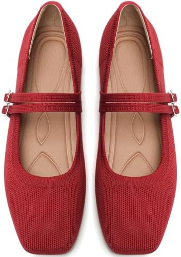 Womens Woven Ballet Flats, Foldable Mary Jane Shoes for Casual Wear by putaomaShoes