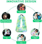Travel Pillow, Travel Pillow for Kids, Sleeper Hold Pillow Travel, Removable U-Shaped Pillow for Adults and Children to Support Head and Body in The Back Seat of Long Car Trips (DCGreen) - Image 5