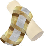 Outdoor Bolster Pillow Neck Roll Pillow Round Pillow for Back Cylinder Throw Pillows Cylinder Pillow Covers with Zipper Gold Stripe - Image 2