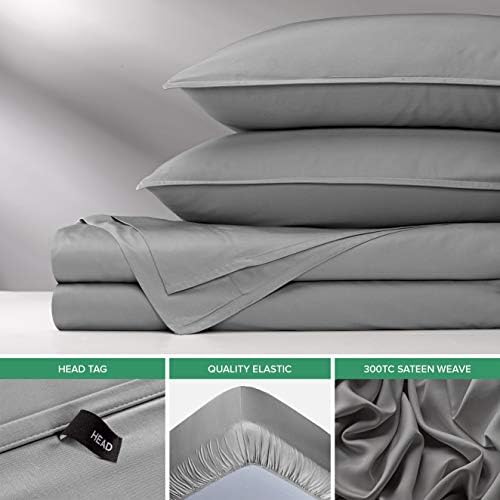 Pure Bamboo Twin XL Sheets, Genuine 100% Organic Viscose Derived from Bamboo Bed Sheet Set, Luxuriously Soft & Cooling, Double Stitching, 2 Year Quality Promise (Twin XL, Stone Grey) - Image 6