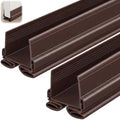 Yaocom 2strip 32" Vinyl U Shape Door Bottom Seal Slide on Door Sweep, Brown by Yaocom