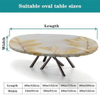 Tablecloth for Oval Table, Plaid Pattern Printed on Oval Plastic Table Cover, for Parties & Celebrations Holiday Dinners, Fits for 60" x 84" Oval Tables - Image 4