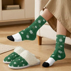 Fuzzy Slippers for Women Washable Cotton Slippers with Crew Socks - Image 3