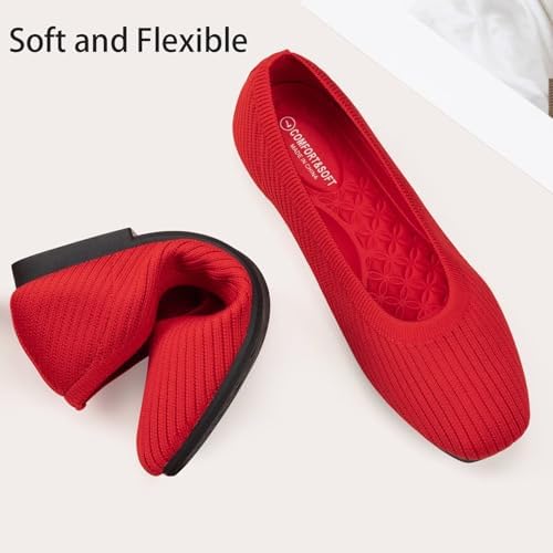 Frank Mully Women's Flats Square Toe Flats Comfortable Slip on Washable Ballet Flats Shoes for Women Dressy Work - Image 6