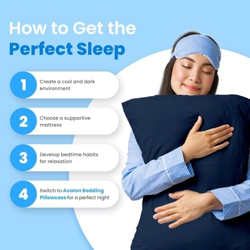 Avalon Bedding Pillow Cases Standard Size Navy Blue Pillow Cases Set of 24 Cotton Blend 200 TC Soft & Breathable Perfect for Home & Hospital, Hotel Quality Queen Pillow Protectors 30x20 Inches - Image 4