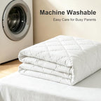 BEDSUM Cooling Toddler Comforter, Rayon Made from Bamboo, White - Image 6