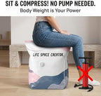 3 Sets Cube Compression Space Saver Bags, No-Pump 3D Vacuum Storage Bags - Image 4