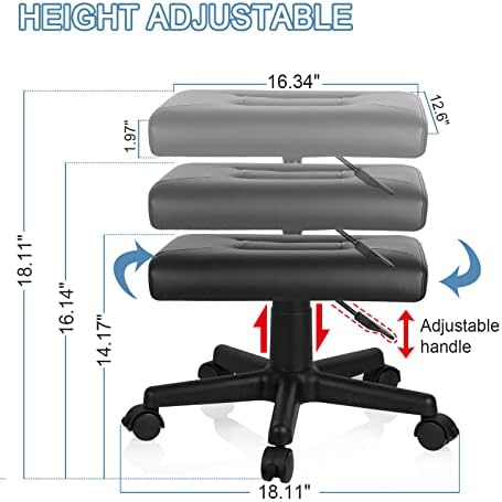 Footrest Stool Under Desk Adjustable Height Footrest Ottoman Ergonomic - Image 2