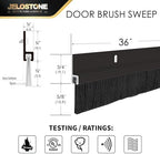 2 Pack – 36'' Premium Aluminum Door Sweep with Nylon Brush, Seals Gaps Up to 5/8", Dark Bronze Anodized Aluminum Door Sweep, UL Fire-Certified, and Built for Long-Term Performance, JS-NB161 - Image 2