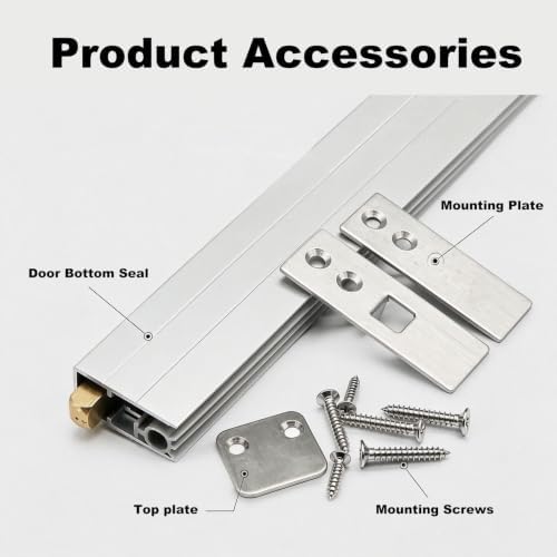 Automatic Door Bottom Seal, Recessed Drop Down Door Sweep Aluminum - Image 6