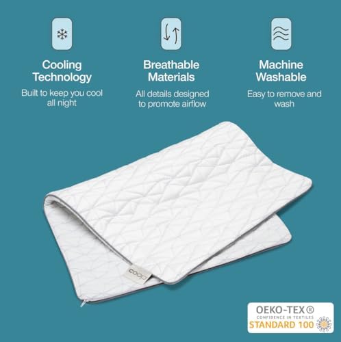 Coop Home Goods Cool Side Pillowcase, King Size Cooling Pillow Case for Hot Sleepers, Two-Sided Pillow Covers, Cozy Side & Cool Side, Ultra Soft Lulltra Cool Technology - Image 2