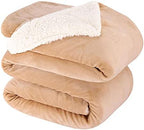 NANPIPER King Size Blanket Warm Sherpa, Soft Fleece Throw for Bed, Reversible Thick Fuzzy Microfiber for Winter (Beige,90x108 inches) by NANPIPER