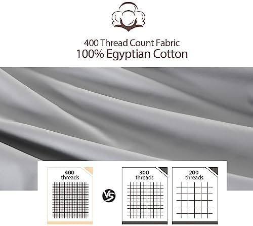 Pillow Protector King Size 100% Egyptian Cotton Pillow Covers Set of 4 - Image 3