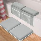 Kneeler Pad Elbow Support, Baby Bath Kneeler with Elbow Rest Set for Large Bathtub with Toy Organizer, Baby Bath Kneeler by Fafeicy