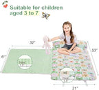 Viviland Toddler Nap Mat, Rolled Sleeping Mats with Pillow and Minky Dot Blanket for Girls, Kids Slumber Bag Nap Mat for Preschool, Daycare, Kindergarten, Travel Camping - Patchwork Flower - Image 5