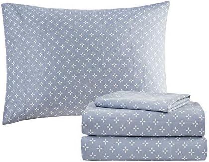 Madison Park Essentials Cozy Bed in a Bag Reversible Comforter with Complete Sheet Set - Modern Botanical Print All Season Cover, Shams, Decorative Pillow, Twin(68"x86"), Blue 6 Piece - Image 4