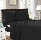 Elegant Comfort 4-Piece Solid Smart Sheet Set-Deep Pocket Fitted Sheet with Side Storage Pockets-Silky Soft 1500 Thread Count Egyptian Quality Microfiber, Wrinkle and Fade Resistant, Twin XL, Black - Image 3
