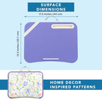 LAPGEAR Designer Lap Desk – Purple Flower, 2-Pack with Storage Basket - Image 6