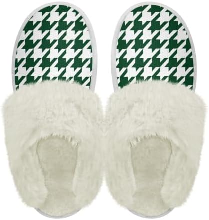 Cotton Slippers With Fluffy Edges House Slippers Non‑Slip Sole by Unknown