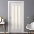 Window Privacy Film Frosted, Brown Striped Vintage Non-Adhesive Static Cling Window Tint, Farmhouse Lines Modern Minimalist Insulated Windows Frosted Films for Living Room, 35.4 x 78.7 Inches - Image 3
