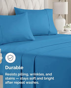 Standard Pillow Cases - 10 Pack Pillowcase Covers - 20" x 26" (Denim Blue) - Image 4