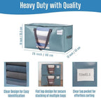 VENO Moving Bags, Wide Open Top, Clear Window, Light Blue, 6 Pack - Image 3