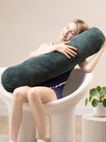 Long Cylinder Body Pillow Corduroy Lumbar Pillow Neck Roll Throw Pillow by Cherryarn