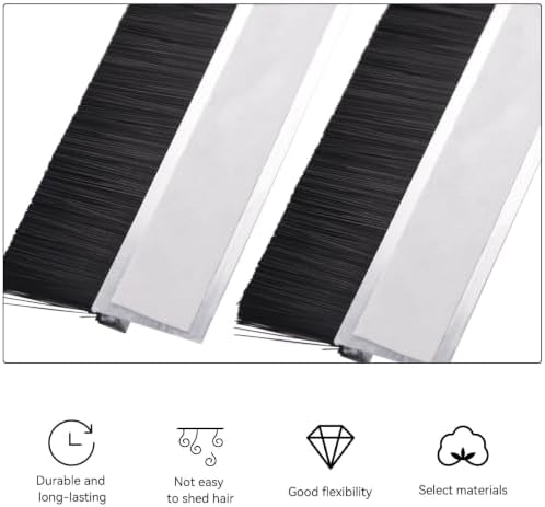 4 Pack 32 Inch Door Bottom Sweep, Aluminum with 1.1 Inch PP Brush - Image 3