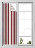 Window Privacy Film Frosted, Red Brown Striped Reusable Static Cling Window Tints, Modern Farmhouse Vertical Stripes Heat Control Windows Films for Offices, Balcony, 29.5 x 118 Inches by Unknown