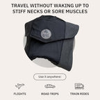 trtl Travel Pillow Cool for Neck Support - Cooling Travel Pillow for Airplanes - Breathable Fabric - Lightweight, Easy to Carry - for Traveling on Flights, Cars, and Trains - Black/Grey - Image 5