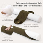 Long Bolster Pillow for Bed – Soft Corduroy Body Pillow for Adults, Ergonomic Full-Length Support for Better Sleep,39 x 7.87 Inches,Martini 0live - Image 3