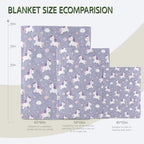 Cute Unicorn Throw Blanket Soft Lightweight, Adorable Animal Blankets for Bedroom Living Room Sofa Office, Dreamy Star Cozy Throws, Home Accent and Women Kids Girls Gifts, 60 X 80 Inch - Image 3
