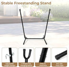 Portable Hammock Stand Only, Lightweight Travel Hammock Chair Stand for Outside, 300 lbs Capacity, for Camping, Travel, Patio & Indoor Use, No Tools Needed, Includes Carrying Case - Image 4