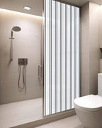 Window Privacy Film Frosted, Navy Blue Striped Static Cling Door Window Covering, Modern Vertical Stripes Minimalist UV Blocking Windows Film for Office, Hotel, Bedroom, 29.5 x 78.7 Inches - Image 3