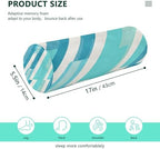 Bolster Pillow Cotton Neck Roll Pillow for Sleeping Outdoor Round Pillows Cylinder Pillow Decorative Cervical Pillow Covers with Zipper Cyan Stripe - Image 3