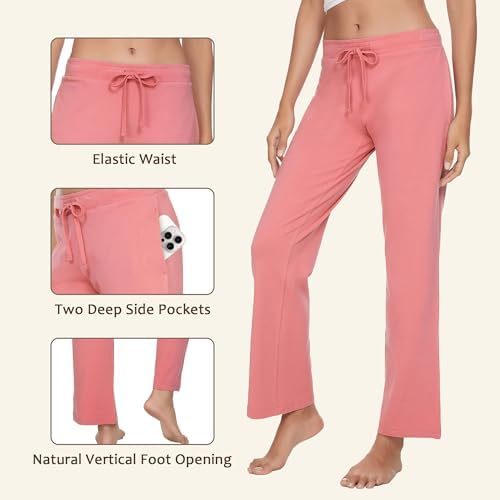 U2SKIIN 2 Pack Pajama Pants for Women Soft, Cotton Comfortable Womens Lounge Lightweight Sleep Pj Bottoms - Image 3