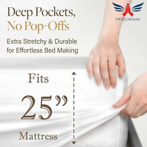 Bamboo Viscose RV Camper King 6-PC Sheet 1000-TC 25" Deep Pocket - Silver - Image 5