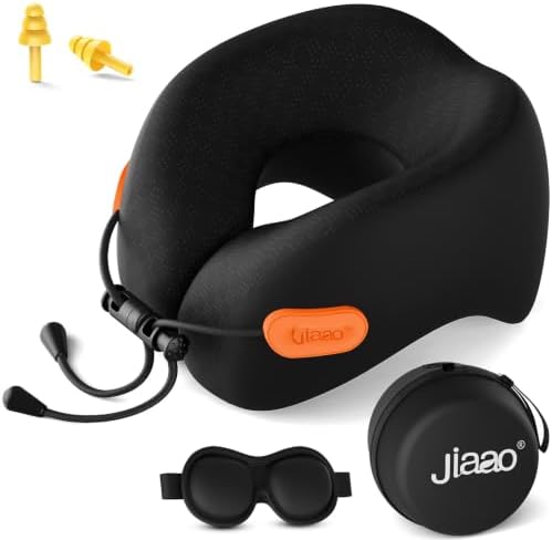 jiaao Neck Pillow for Airplane Travel with Memory Foam by jiaao