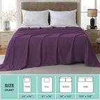 ZPECC King Flat Sheets Only Dark Purple 6 Pack, Color-Coded Hem Threads - Image 5
